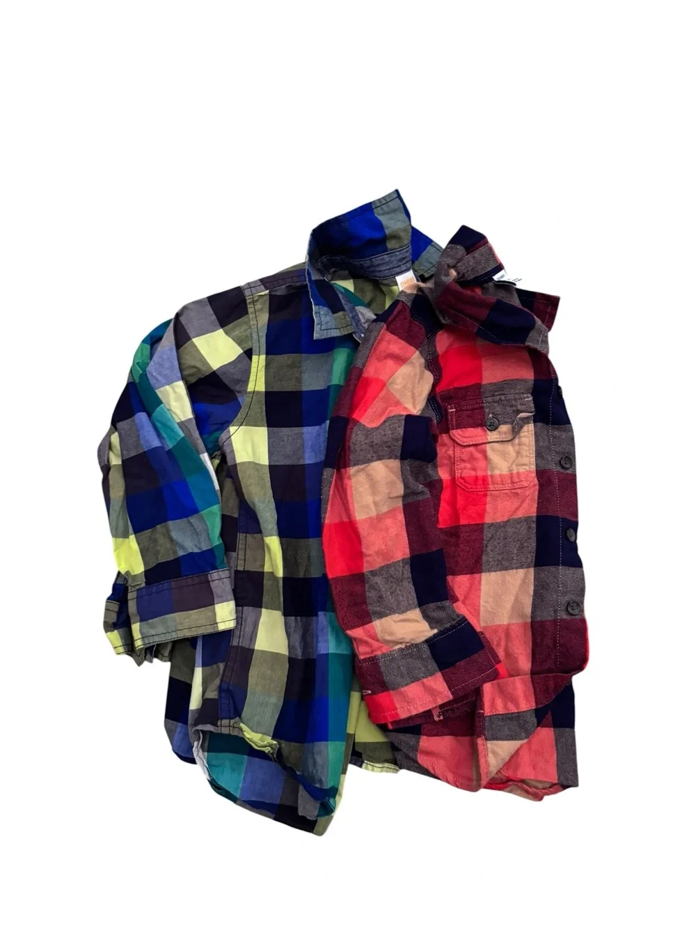 Lot of Boys Plaid Shirts with Jeans and Khakis‎ - Multicolor - Size 6